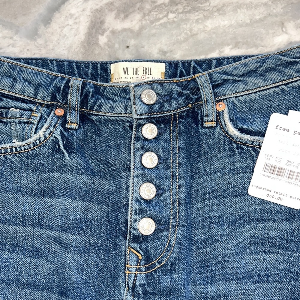 Free People denim mini skirt (NWT) - Picture 2 of 5